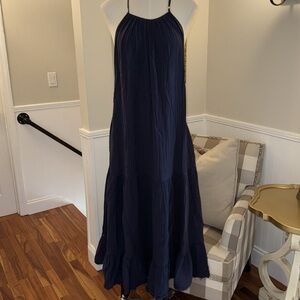 Stark navy blue maxi dress. Large. Gently worn.